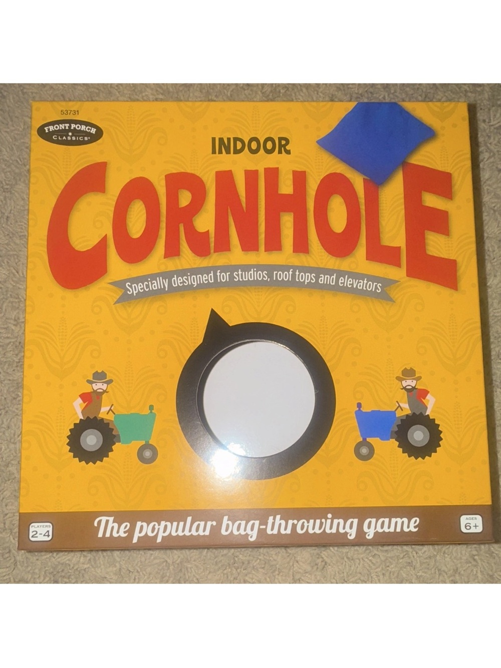 Indoor Cornhole Game - Yellow